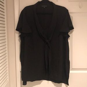 ELOQUII Flutter Sleeve Bow Blouse
